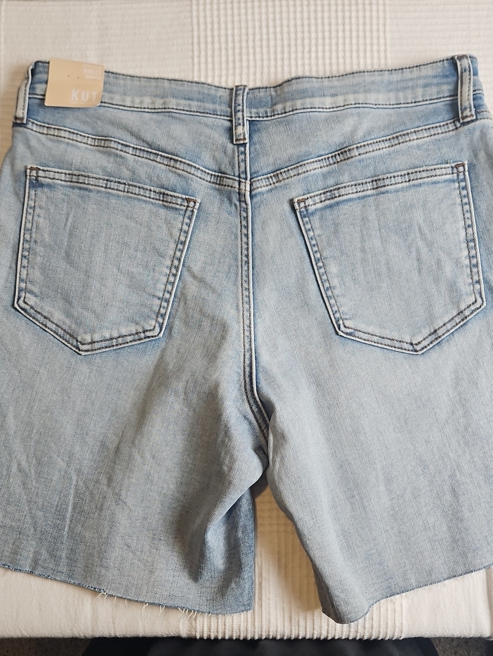 KUT From The Kloth High Rise Hailey Bermuda: Vintage Blue - Picture 14 of 14